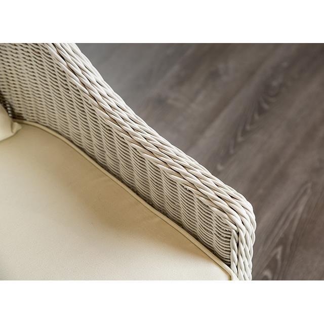 Large Picture of Furniture of America Tomohon LA-A026NT-CH Swivel Wicker Chair