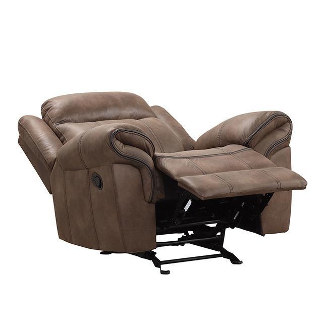 Large Picture of Furniture of America Agata NX6001BR-CH Glider Recliner
