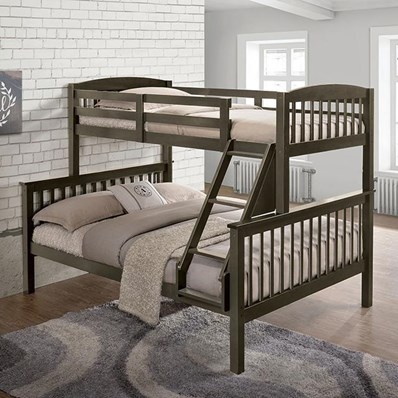 Furniture of America Brookings NX-BK001GY Twin/Full Bunk Bed