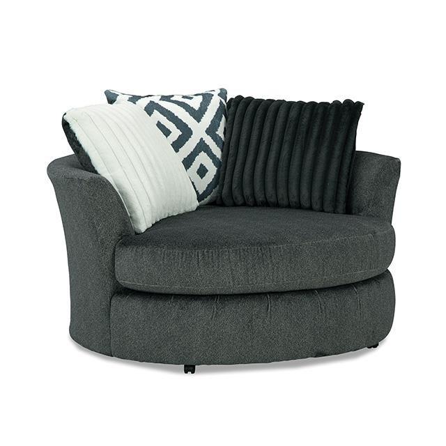 Large Picture of Furniture of America Loughlin SM5195-CH-SW Swivel Chair