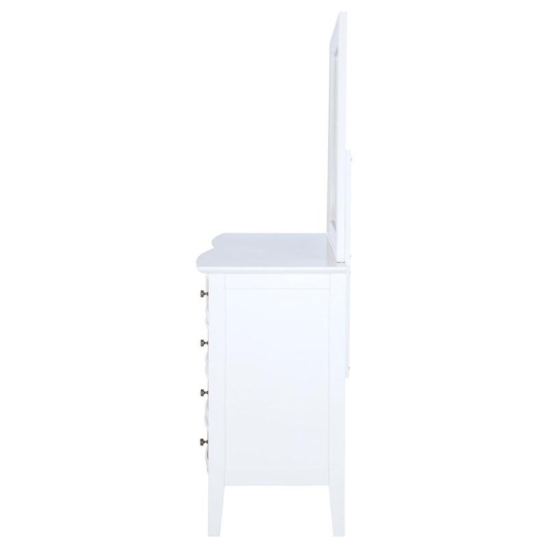 Large Picture of Coaster Furniture Bexhill 223473M 10-Drawer Dresser and Mirror - White