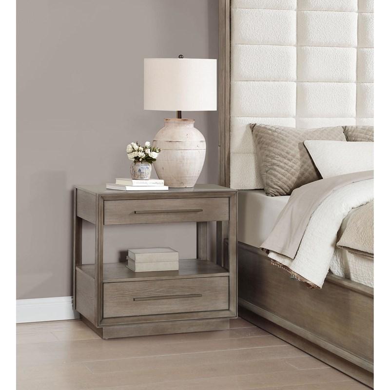 Large Picture of Coaster Furniture Durango 223272 2-Drawer Nightstand Bedside Table - Taupe Oak