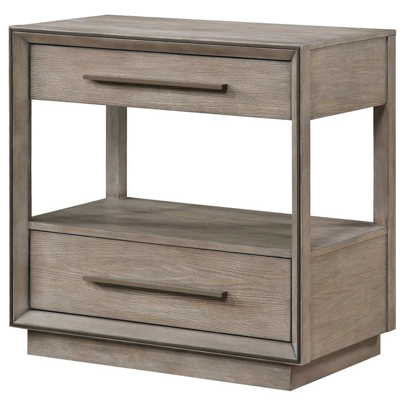 Large Picture of Coaster Furniture Durango 223272 2-Drawer Nightstand Bedside Table - Taupe Oak
