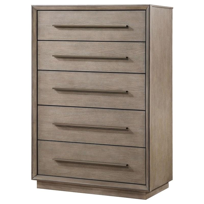 Large Picture of Coaster Furniture Durango 223275 5-Drawer Bedroom Chest - Taupe Oak