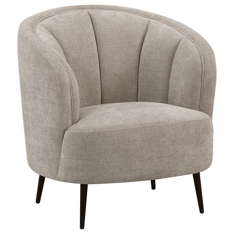 Coaster Furniture Ellorie 504839 Upholstered Channel Back Curved Chair - Beige