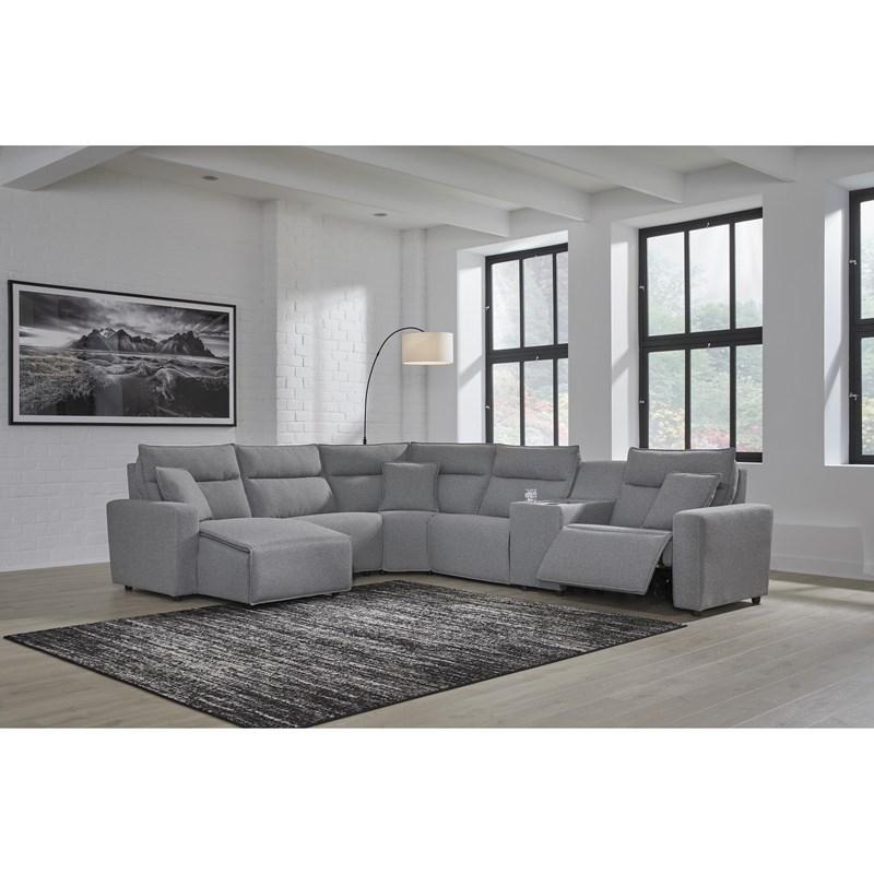Large Picture of Signature Design by Ashley ModMax II 65906S19 6 pc Power Reclining Sectional with Chaise