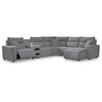 Signature Design by Ashley ModMax II 65906S28 6 pc Reclining Sectional with Chaise and Audio Console