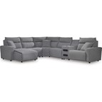 Signature Design by Ashley ModMax II 65906S29 6 pc Reclining Sectional with Chaise and Audio Console