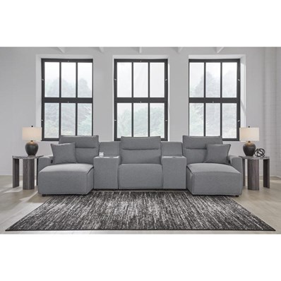 Signature Design by Ashley ModMax II 65906S41 5 pc Reclining Sectional with Double Chaise and Consoles