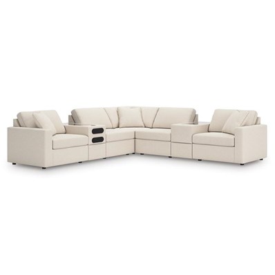 Signature Design by Ashley Modmax 92103S69 7 pc Balanced Sectional with Audio and Storage Consoles