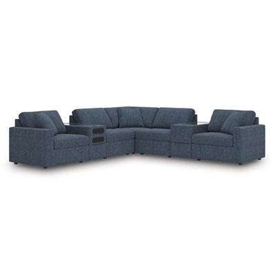Signature Design by Ashley Modmax 92121S69 7 pc Balanced Sectional with Audio and Storage Consoles