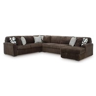 Signature Design by Ashley Midnight-Madness 98104S3 4 pc Sectional with Chaise (Sectionals - Stationary)