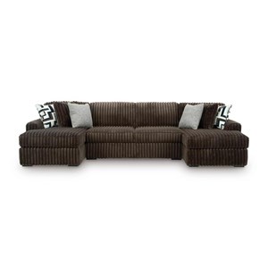Signature Design by Ashley Midnight-Madness 98104S5 3 pc Sectional with Chaise (Sectionals - Stationary)