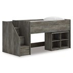 Signature Design by Ashley Frandern B4480B14 Twin Loft Bed with Bookcase Storage