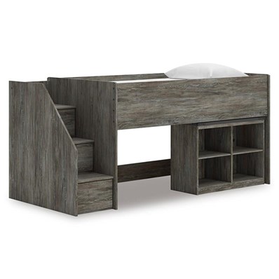 Signature Design by Ashley Frandern B4480B14 Twin Loft Bed with Bookcase Storage