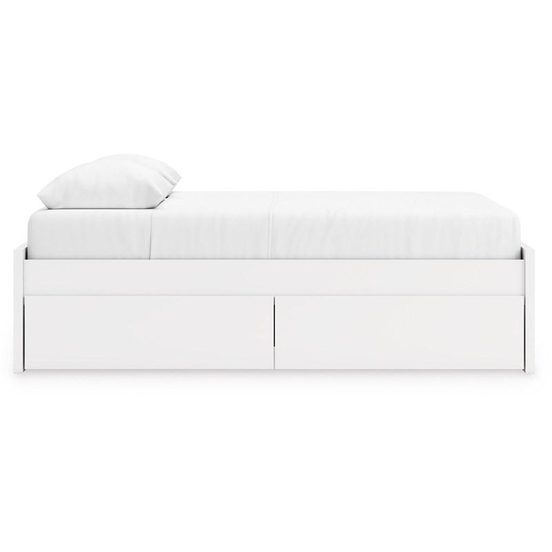 Large Picture of Signature Design by Ashley Onita EB9630B22 Queen Platform Bed with 1 Side Storage