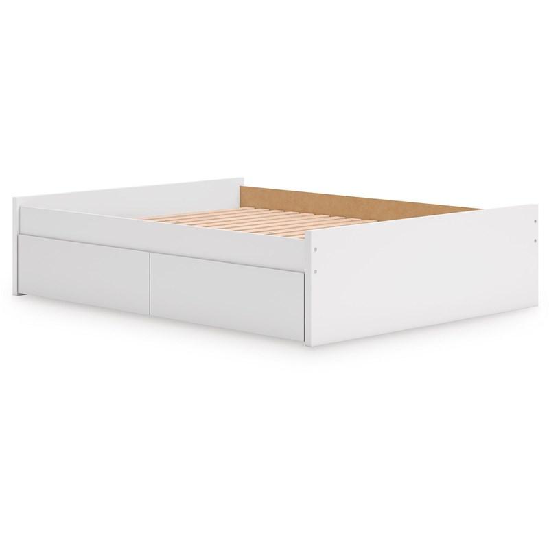Large Picture of Signature Design by Ashley Onita EB9630B22 Queen Platform Bed with 1 Side Storage