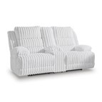Signature Design by Ashley Rhines Falls PC4280496 Double Reclining Power Loveseat with Console