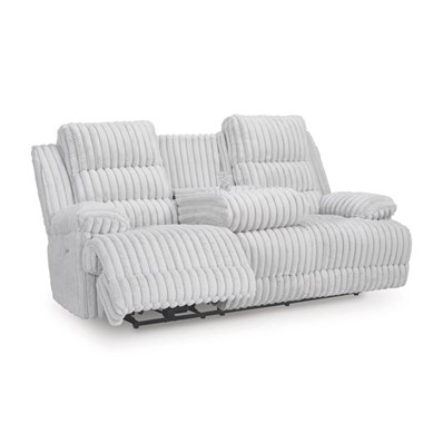 Signature Design by Ashley Rhines Falls PC4280499 Reclining Power Sofa with Drop Down Table