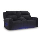 Signature Design by Ashley Forest Lake PC6420218 Power Reclining Loveseat with Console and Adjustable Headrest