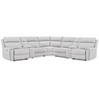 Signature Design by Ashley Social Pointe PC98802S34 7 pc Reclining Sectional with Storage Consoles