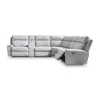 Signature Design by Ashley Social Pointe PC98802S36 6 pc Reclining Sectional with Storage Console