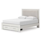 Signature Design by Ashley Zuraleus PCB3381B4 Queen Upholstered Panel Storage Bed
