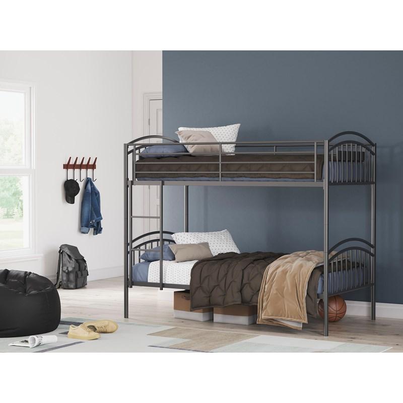 Large Picture of Signature Design by Ashley Lanceburg PCB400-59 Twin/Twin Bunk Bed with Ladder