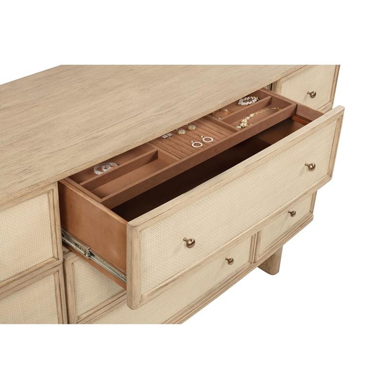 Large Picture of Coaster Furniture Kailani 225043 9-Drawer Dresser Cabinet - Beige Oak
