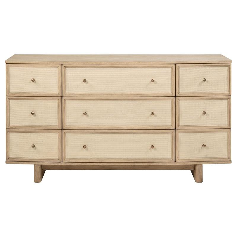 Large Picture of Coaster Furniture Kailani 225043 9-Drawer Dresser Cabinet - Beige Oak