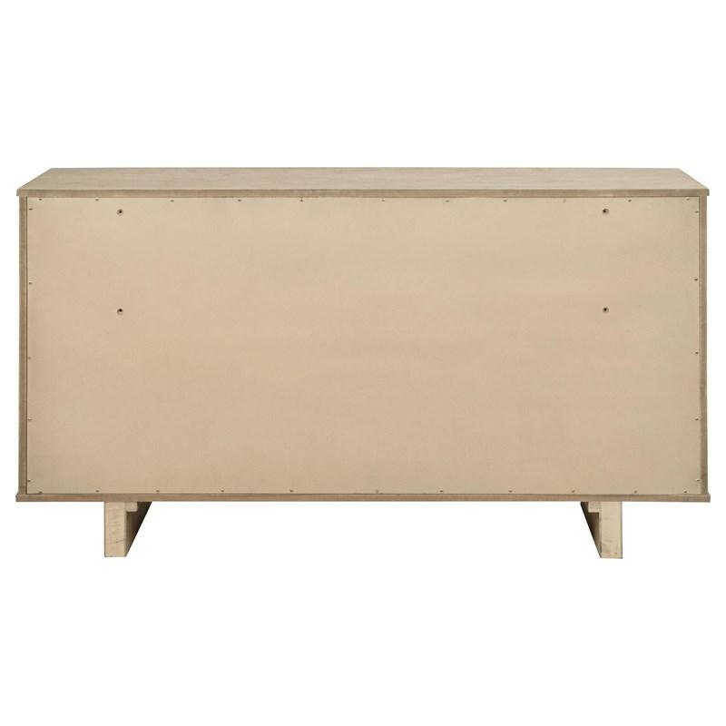 Large Picture of Coaster Furniture Kailani 225043 9-Drawer Dresser Cabinet - Beige Oak