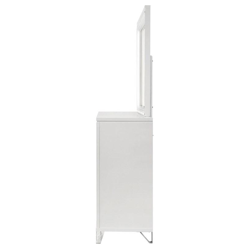 Large Picture of Coaster Furniture Marmore 224963M 9-Drawer Dresser and LED Mirror - White