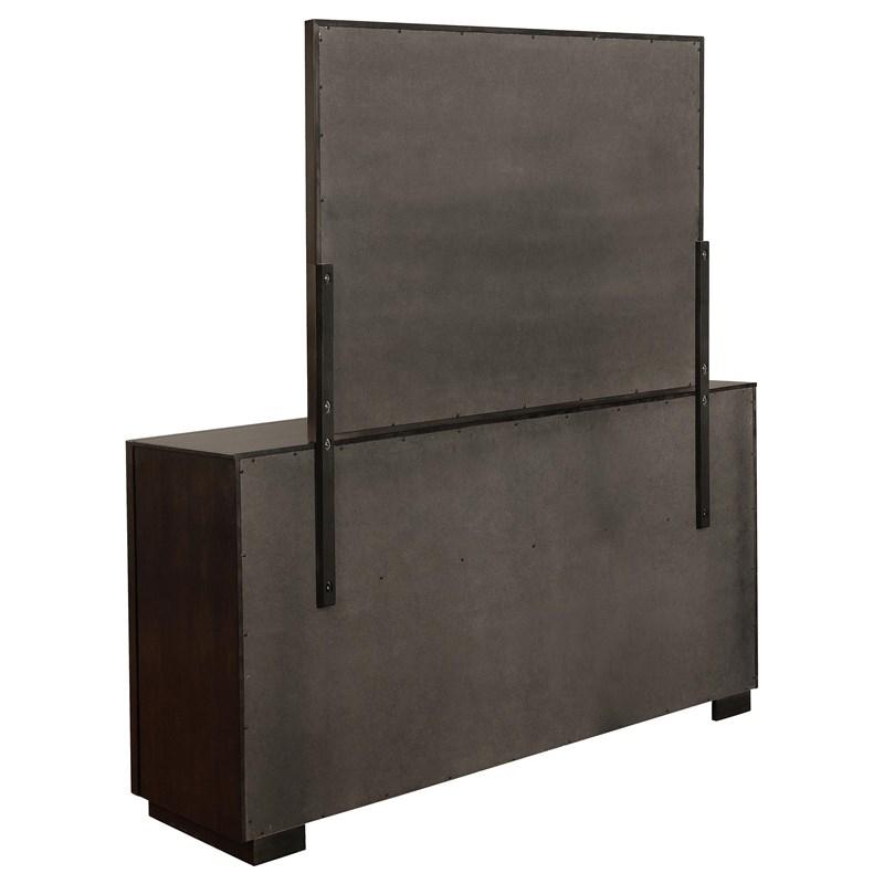 Large Picture of Coaster Furniture Durango 223263M 8-Drawer Dresser with Mirror - Smoked Peppercorn
