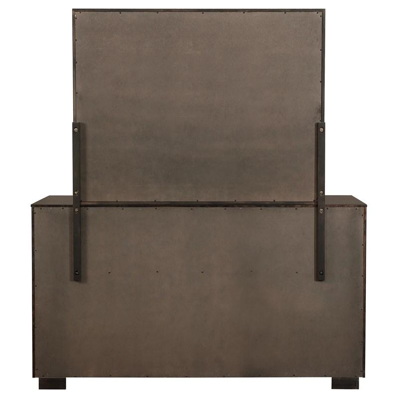 Large Picture of Coaster Furniture Durango 223263M 8-Drawer Dresser with Mirror - Smoked Peppercorn