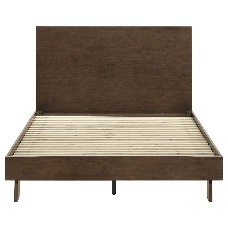 Large Picture of Coaster Furniture Glenwood 225011Q 48-inch Queen Platform Panel Bed - Warm Brown