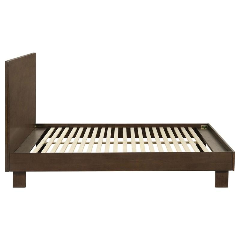 Large Picture of Coaster Furniture Glenwood 225011Q 48-inch Queen Platform Panel Bed - Warm Brown