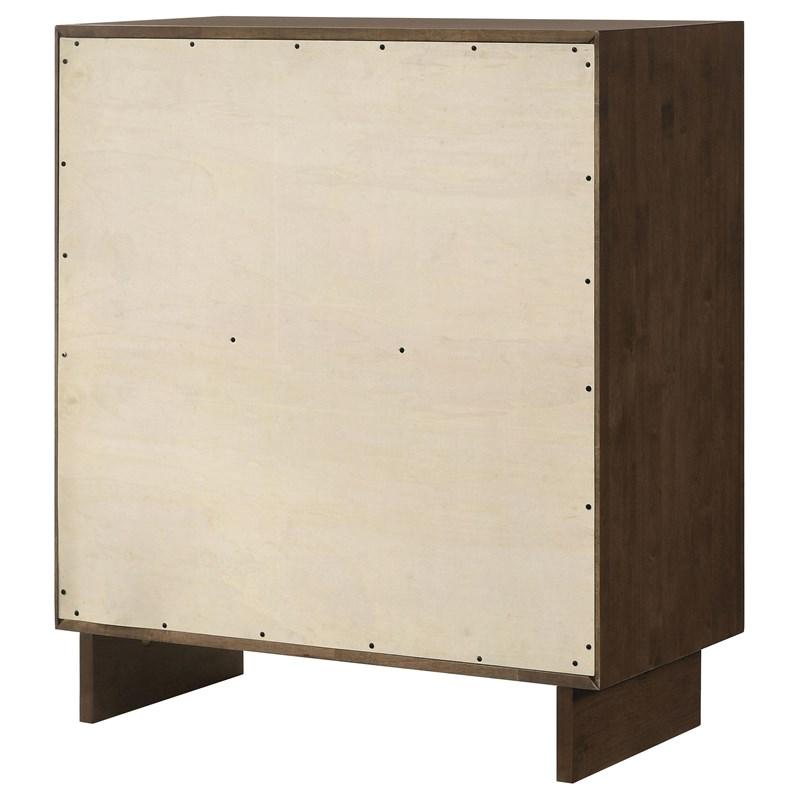 Large Picture of Coaster Furniture Glenwood 225015 4-Drawer Chest of Drawers - Warm Brown