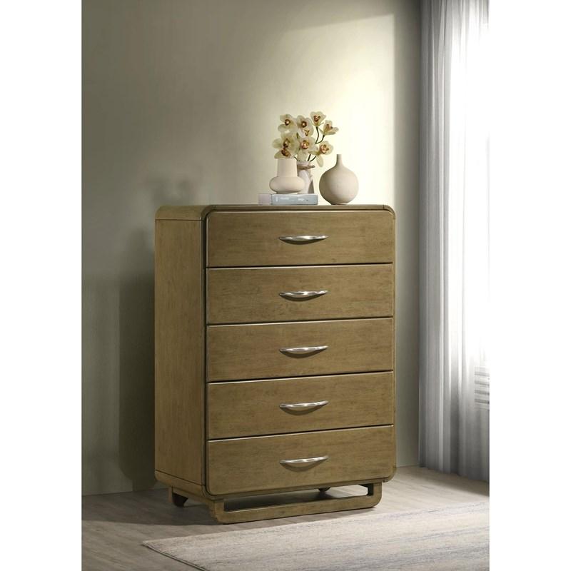 Large Picture of Coaster Furniture Amsbury 224275 5-Drawer Chest of Drawers - Nutmeg