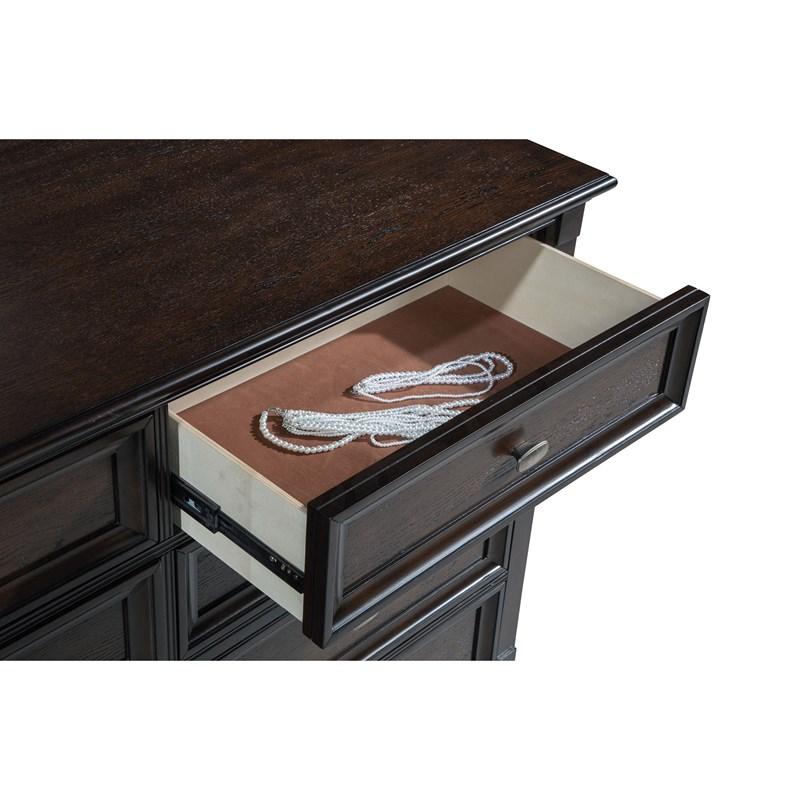 Large Picture of Coaster Furniture Andover 223633 8-Drawer Dresser Cabinet - Dark Oak