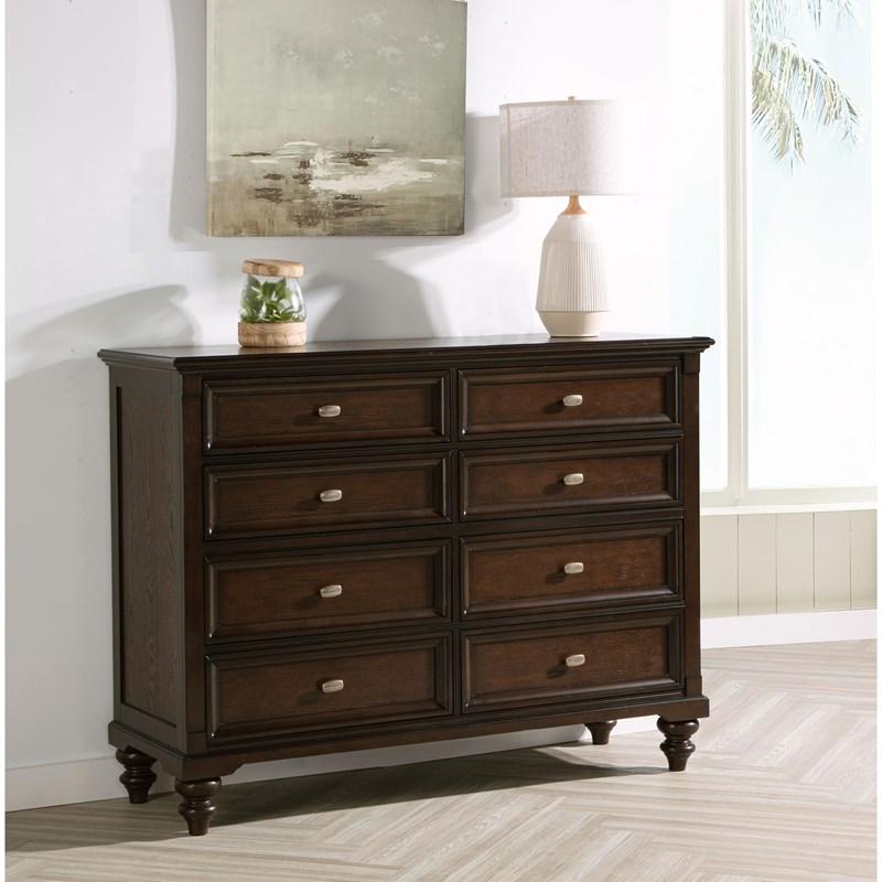 Large Picture of Coaster Furniture Andover 223633 8-Drawer Dresser Cabinet - Dark Oak
