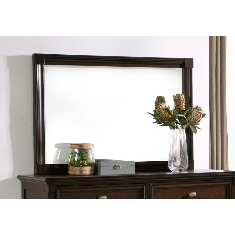 Large Picture of Coaster Furniture Andover 223634 Dresser Mirror - Dark Oak