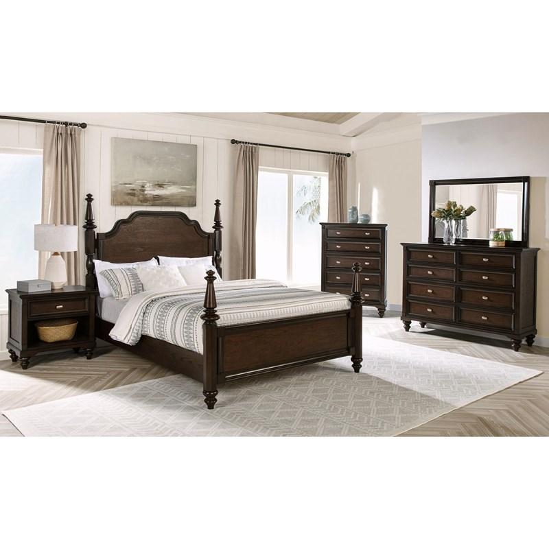 Large Picture of Coaster Furniture Andover 223634 Dresser Mirror - Dark Oak