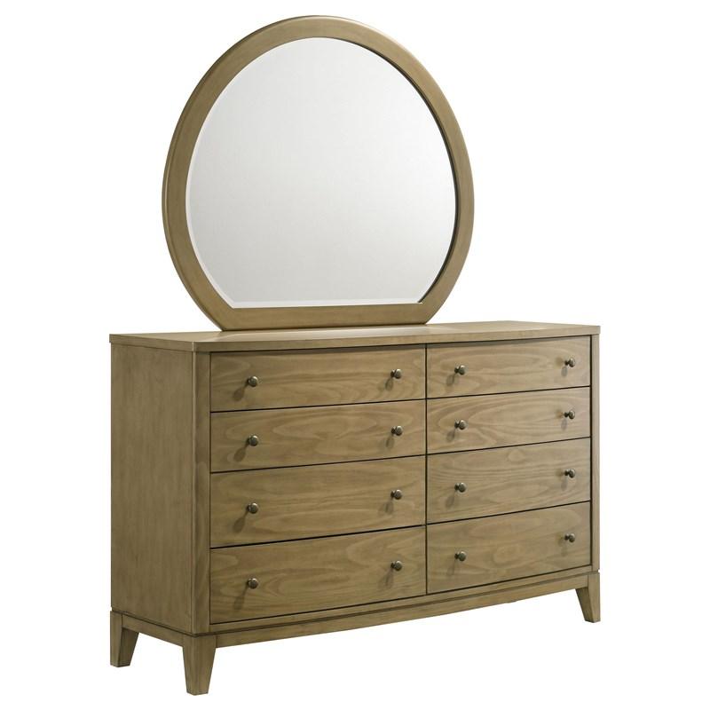 Coaster Furniture Granada 224923M 8-Drawer Dresser and Mirror - Natural Pine