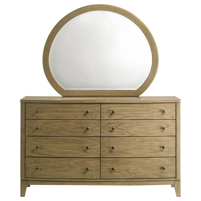 Large Picture of Coaster Furniture Granada 224923M 8-Drawer Dresser and Mirror - Natural Pine