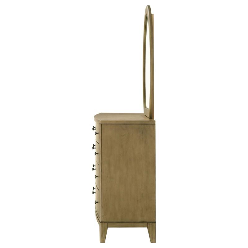 Large Picture of Coaster Furniture Granada 224923M 8-Drawer Dresser and Mirror - Natural Pine