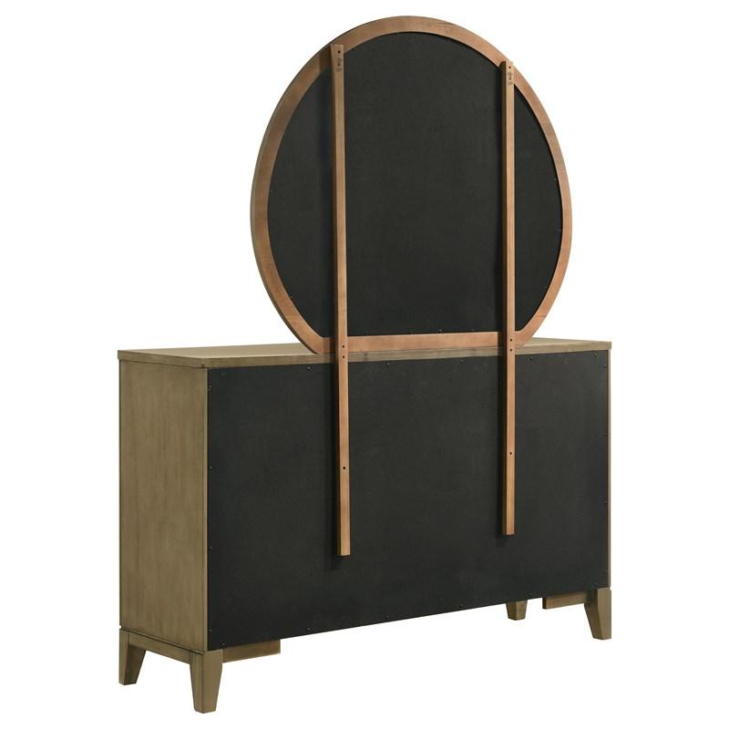 Large Picture of Coaster Furniture Granada 224923M 8-Drawer Dresser and Mirror - Natural Pine