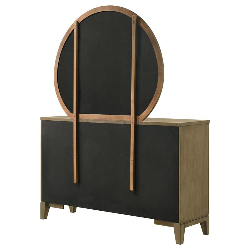 Large Picture of Coaster Furniture Granada 224923M 8-Drawer Dresser and Mirror - Natural Pine