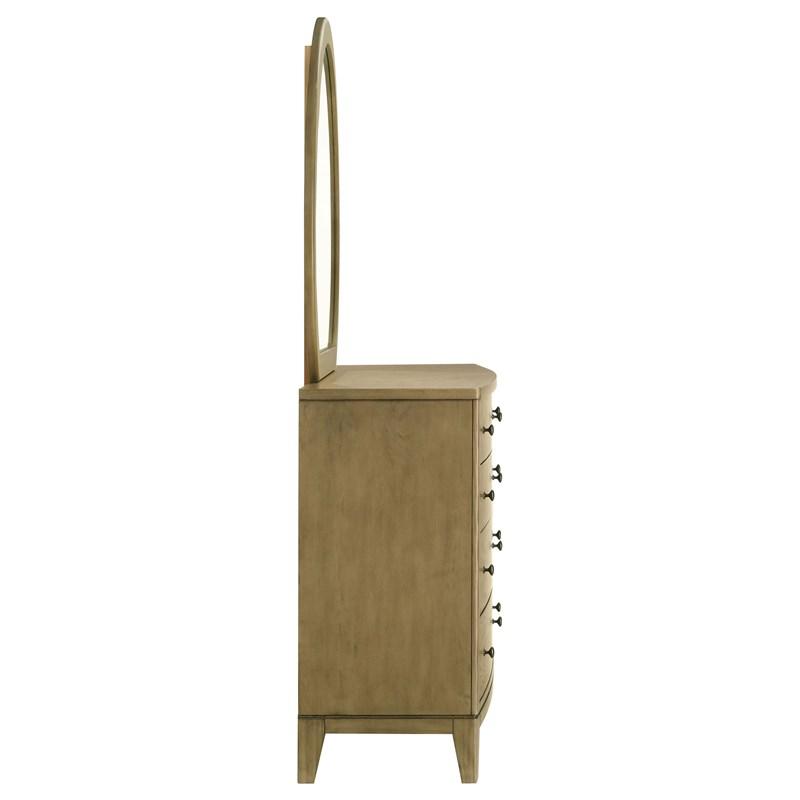 Large Picture of Coaster Furniture Granada 224923M 8-Drawer Dresser and Mirror - Natural Pine