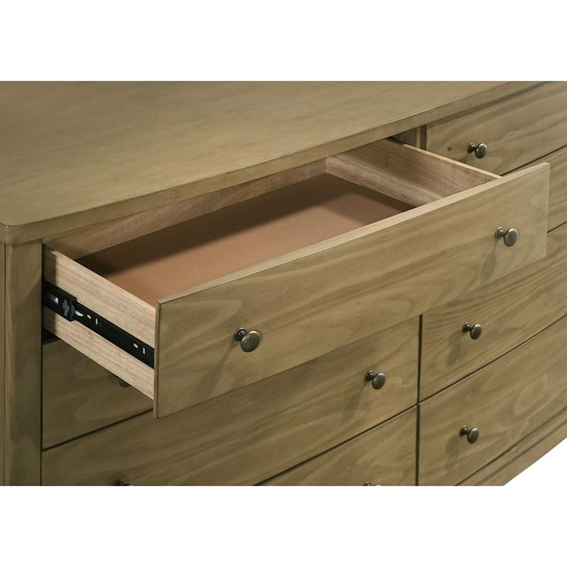 Large Picture of Coaster Furniture Granada 224923 8-Drawer Dresser Cabinet - Natural Pine