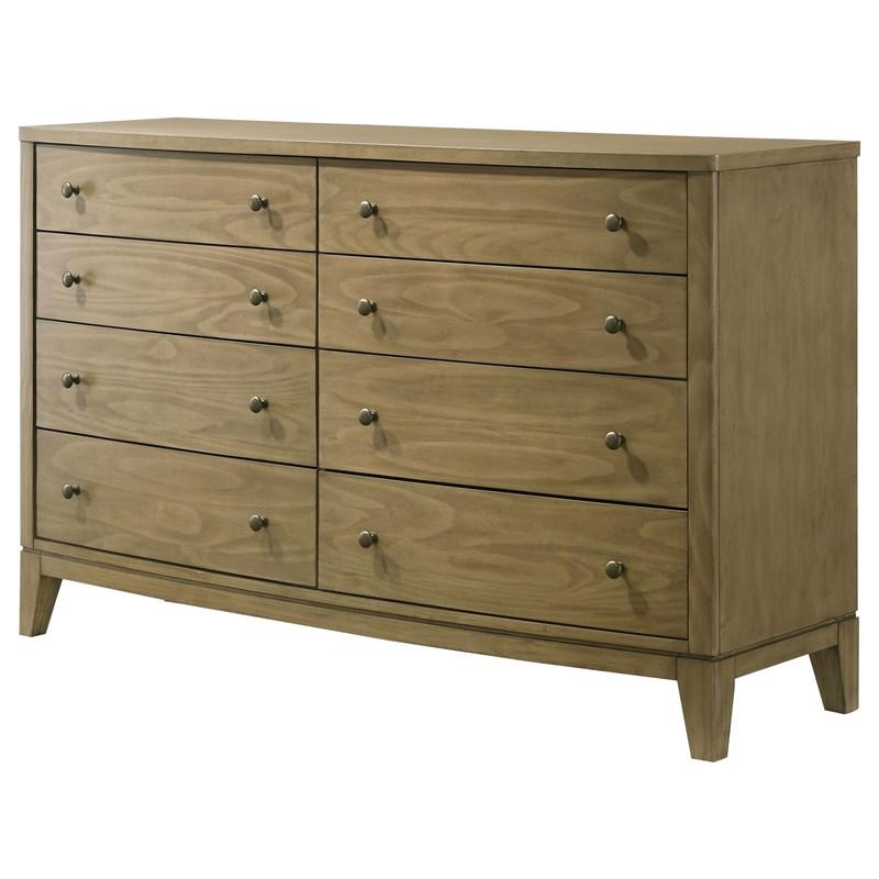 Large Picture of Coaster Furniture Granada 224923 8-Drawer Dresser Cabinet - Natural Pine